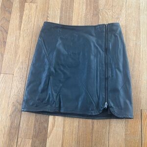 Hollister Black Leather Mini Skirt size 0